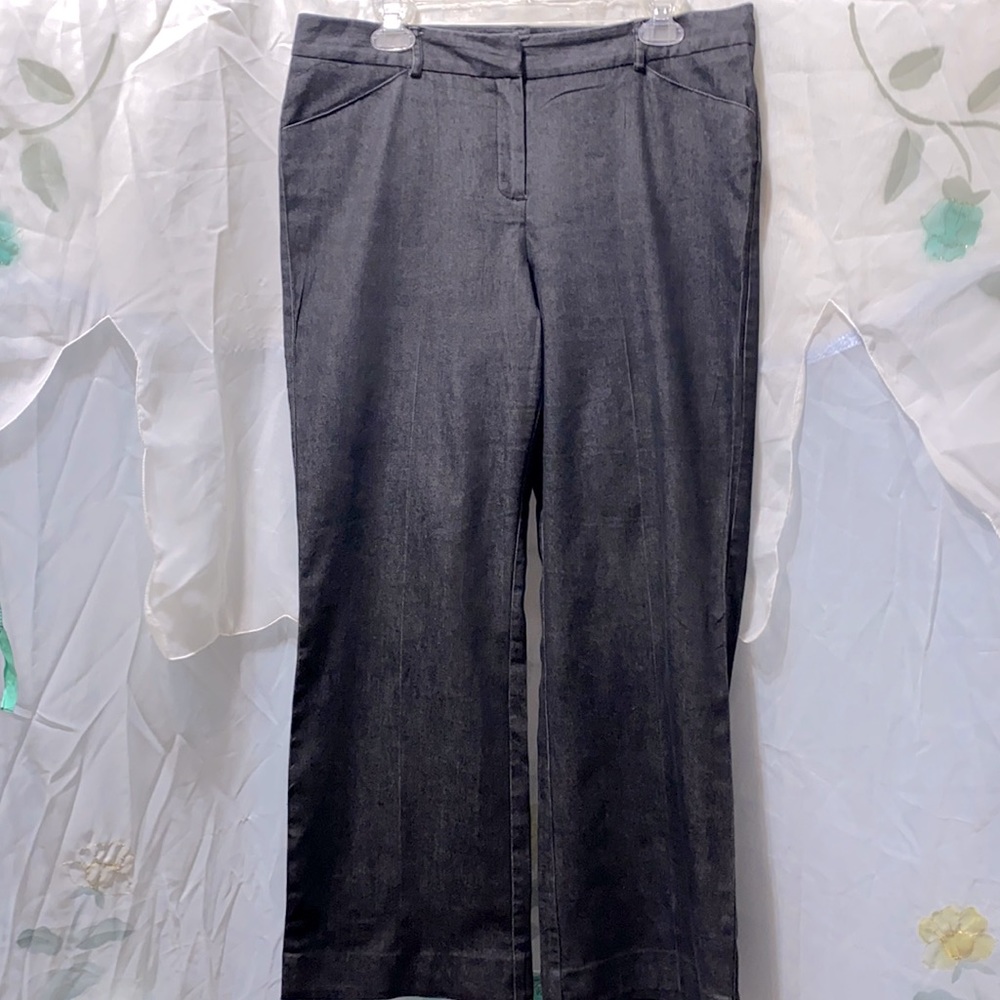 LARRY LEVINE WIDE LEG BLACK JEANS SZ 12